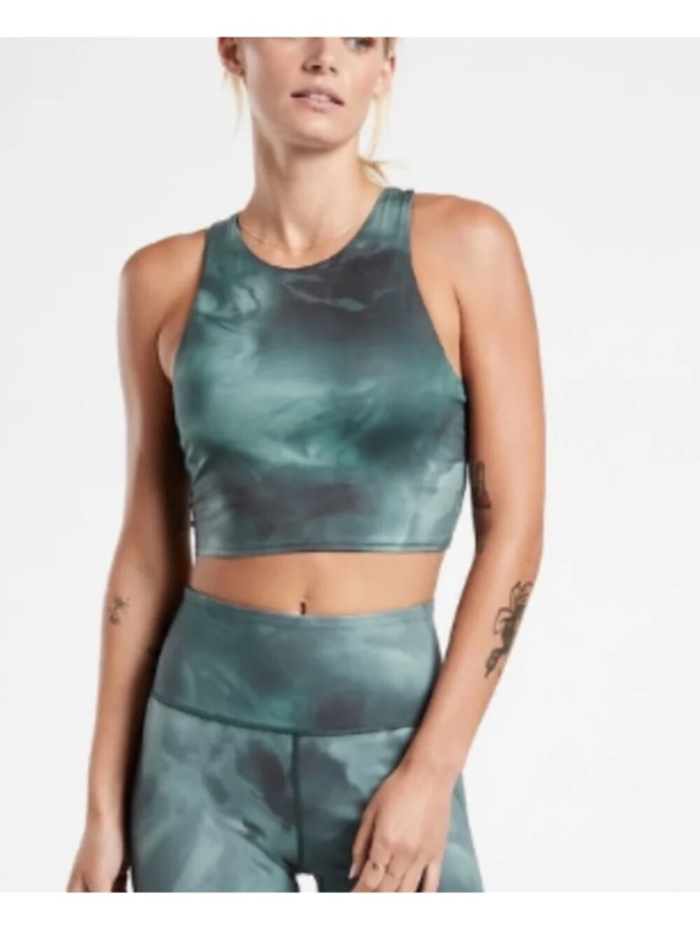 Athleta Workout Set — Conscious Crop and Elation 7/8 Leggings 1X